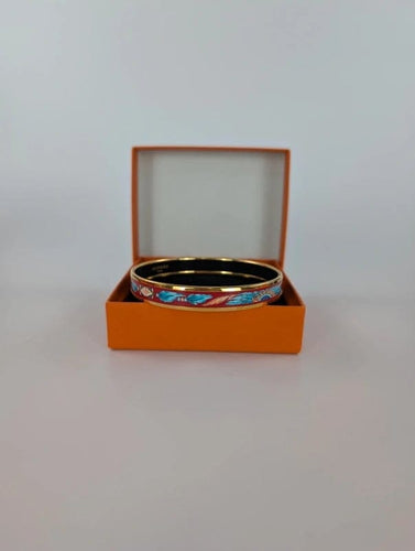 Bracelet Hermès Brazil - Jonc en plaqué or et émail 58 Facettes 1088