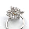 Bague 52 Bague en or blanc avec émeraude centrale et diamants 58 Facettes 265/26 A