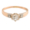 Bague 56.5 Bague solitaire ancienne en or rose et or blanc 58 Facettes 36557