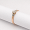 Bague 56.5 Bague solitaire ancienne en or rose et or jaune avec diamants 58 Facettes 36557