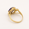 Bague 53 Bague feuille en or jaune 18 carats et améthyste 58 Facettes 36563