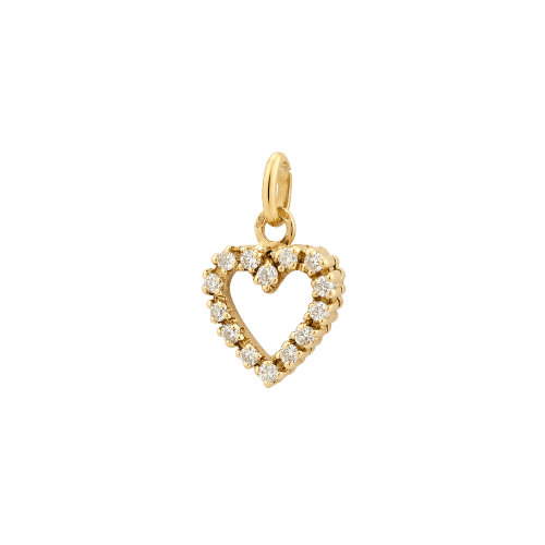 Pendentif Pendentif cœur ajouré - Diamants en or jaune 18 carats 58 Facettes 36369