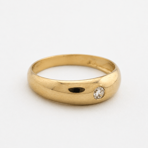 Bague 54 Bague en or jaune 18 carats sertie d’un diamant taille brillant 58 Facettes 36631
