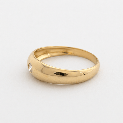 Bague 54 Bague en or jaune 18 carats sertie d’un diamant taille brillant 58 Facettes 36631