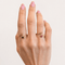Bague 52 Bague vague asymétrique en or jaune 18 carats et rubis 58 Facettes 36629