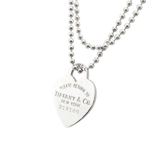 Collier Tiffany & Co. - Collier à pendentif cœur en argent 925 58 Facettes 36236