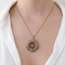 Pendentif Pendentif palmier stylisé en or jaune 18 carats et diamants 58 Facettes 36305