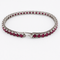 Bracelet Bracelet rivière en or blanc 18 carats et rubis taille brillant 58 Facettes 36273