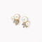 Boucles d'oreilles Boucles d’oreilles en or jaune et or blanc 18 carats, perles et diamants 58 Facettes 36550