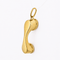 Pendentif Pendentif combiné téléphonique en or jaune 18 carats et diamants 58 Facettes 36393