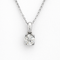 Pendentif Pendentif solitaire en or blanc 18 carats et diamant 0,90 ct 58 Facettes 36256