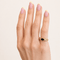 Bague 50.5 Bague jonc en or jaune 18 carats avec saphir ovale et diamants 58 Facettes 36627