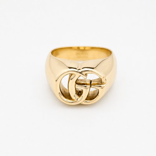 Bague 49 Gucci Double G - Bague chevalière en or jaune 58 Facettes 36625