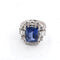Bague 54 Bague - Or blanc 18 ct avec saphir et diamants 58 Facettes AN ZAF CEY
