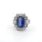 Bague 54 Bague - Or blanc 18 ct avec saphir et diamants 58 Facettes AN ZAF CEY