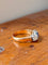 Bague 52 Bague jarretière en or rose 18 carats, platine, saphir et diamants 58 Facettes sc
