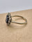Bague 59 Bague cluster saphir en or blanc 18 ct et diamants 58 Facettes CV-044