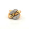 Bague 54 Bague à mailles souples en or blanc et jaune 18 ct et diamants 58 Facettes 300/26 D 139/26