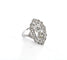 Bague 53 Bague en or blanc 18 ct avec diamants taille Old Mine 58 Facettes 102/26 D 110/26