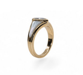 Bague 54 Mauboussin Nadia - Bague en or jaune 18 carats au diamant poire 58 Facettes md