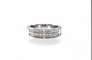 Bague 52 Demi-alliance - Bague en or blanc 18 carats et diamants 58 Facettes da