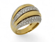 Bague 53 Constellation - Bague boule en or jaune 18 carats et diamants 58 Facettes bb