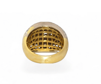 Bague 53 Constellation - Bague boule en or jaune 18 carats et diamants 58 Facettes bb