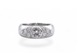 Bague 51 Bague en or blanc 18 carats avec diamants 58 Facettes bc