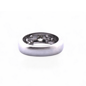 Bague 51 Bague en or blanc 18 carats avec diamants 58 Facettes bc