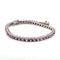 Bracelet Bracelet tennis en platine avec saphirs roses 58 Facettes BR/001