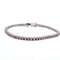 Bracelet Bracelet tennis en platine avec saphirs roses 58 Facettes BR/001