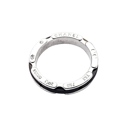 Bague 53 Bague Chanel, "Ultra", or blanc, céramique noire. 58 Facettes 35573