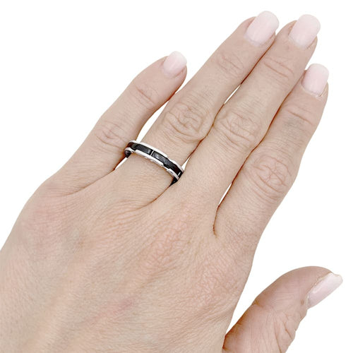 Bague 53 Bague Chanel, "Ultra", or blanc, céramique noire. 58 Facettes 35573