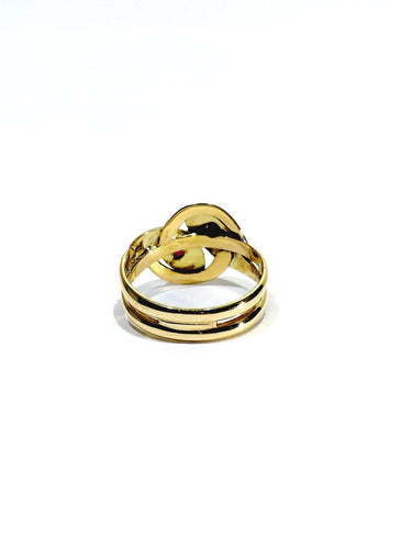 Bague 55.5 Bague serpent en or jaune 18 carats et rubis 58 Facettes id: 1754982