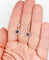 Boucles d'oreilles Dormeuses Art déco en or jaune 18k, saphirs synthétiques et diamants 58 Facettes A07091