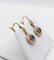 Boucles d'oreilles Dormeuses Art déco en or jaune 18k, saphirs synthétiques et diamants 58 Facettes A07091