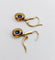 Boucles d'oreilles Dormeuses Art déco en or jaune 18k, saphirs synthétiques et diamants 58 Facettes A07091
