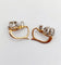 Boucles d'oreilles Dormeuses anciennes en or 18k et platine, diamants taille rose 58 Facettes A07093