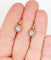 Boucles d'oreilles Dormeuses anciennes en or 18k et platine, diamants taille rose 58 Facettes A07093