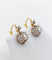Boucles d'oreilles Dormeuses anciennes en or 18k et platine, diamants taille rose 58 Facettes A07093