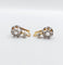 Boucles d'oreilles Dormeuses anciennes en or 18k et platine, diamants taille rose 58 Facettes A07093