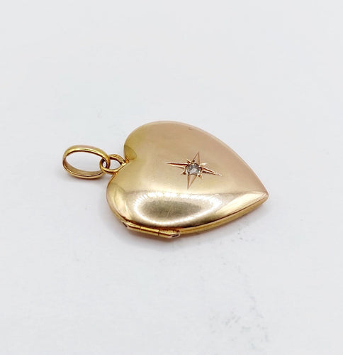 Pendentif Pendentif porte-photo Art nouveau en or rose 18k et diamant 58 Facettes A07094