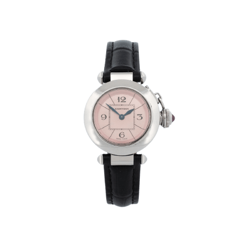 Montre Cartier Pasha - Montre SM cadran arabes roses en acier 58 Facettes 509