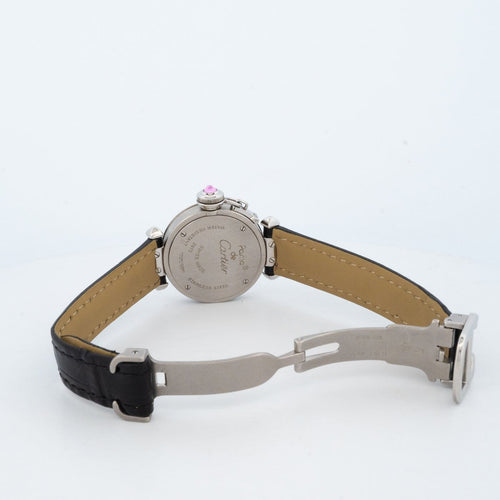 Montre Cartier Pasha - Montre SM cadran arabes roses en acier 58 Facettes 509