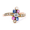 Bague 53 Bague Art nouveau - Cluster en or 14k avec diamants, saphirs, rubis et perles 58 Facettes 3F5425ABC9734D598422D7412A27156B