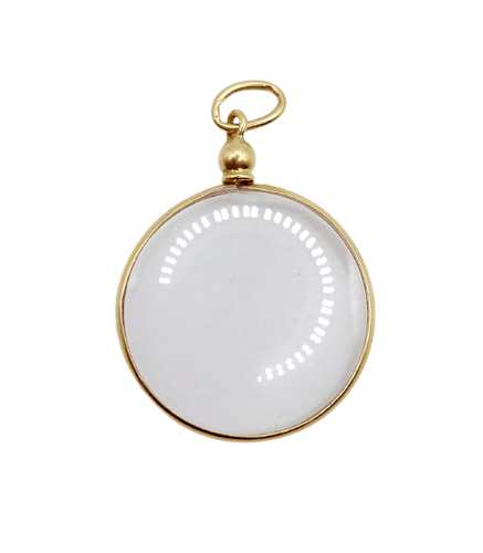 Pendentif Pendentif porte-photo rond en or 18k (circa 1900) 58 Facettes A07102