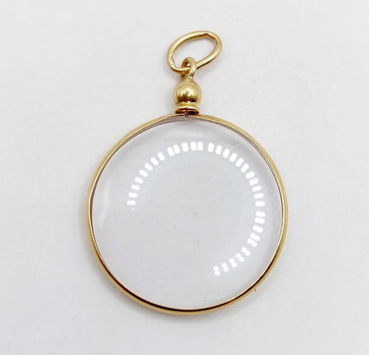 Pendentif Pendentif porte-photo rond en or 18k (circa 1900) 58 Facettes A07102