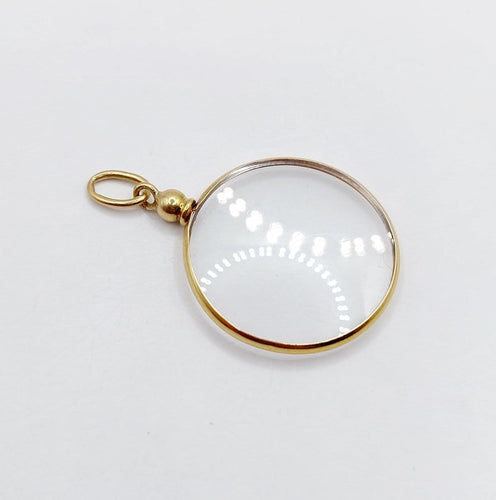 Pendentif Pendentif porte-photo rond en or 18k (circa 1900) 58 Facettes A07102