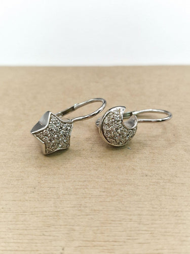 Boucles d'oreilles Pasquale Bruni Star Moon - Boucles d’oreilles en or blanc 18 ct et diamants 58 Facettes CV-047
