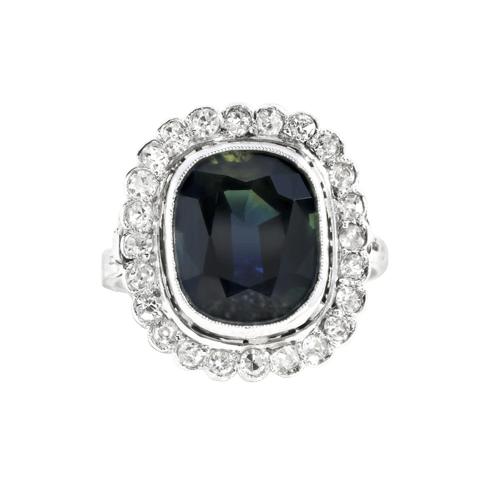 Bague 50 Bague en or blanc avec saphir et diamants 58 Facettes OC-61100179